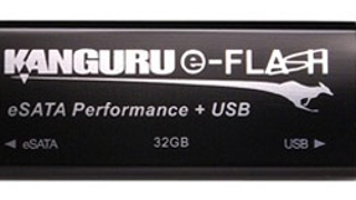 Kanguru's e-Flash Drive Can Handle USB and eSATA